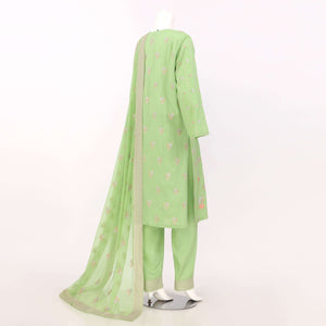 Unstitched Embroidered 3 Piece Suit Arrotti