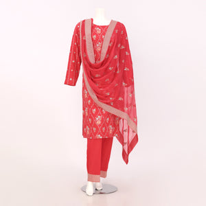Pakistani Embroidered 3 Piece Suit Arrotti