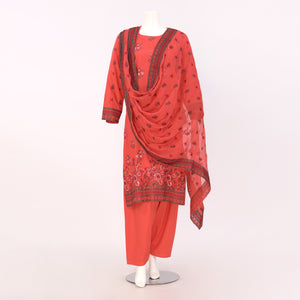 Unstitched Embroidered 3 Piece Suit Arrotti
