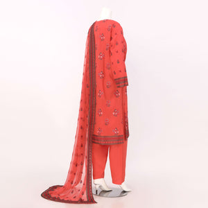 Unstitched Embroidered 3 Piece Suit Arrotti