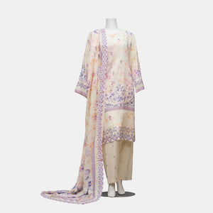 Unstitched Viscose Lawn 3 Piece Suit Arrotti