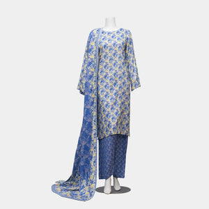 Unstitched Viscose Lawn 3 Piece Suit Arrotti