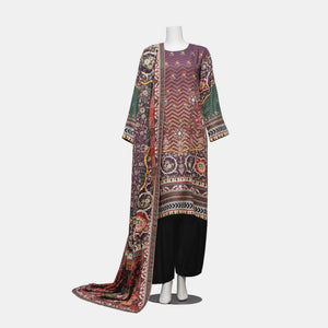 Unstitched Viscose Lawn 3 Piece Suit Arrotti