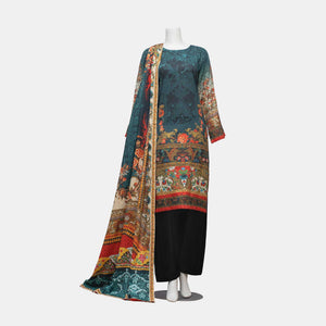 Unstitched Viscose Lawn 3 Piece Suit Arrotti