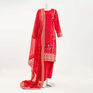 Pakistani Embroidered 3 Piece Suit Arrotti