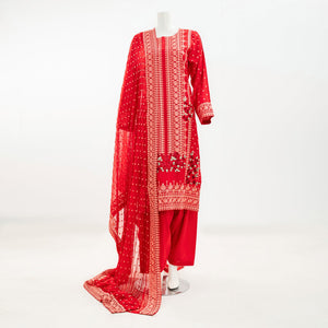 Pakistani Embroidered 3 Piece Suit Arrotti