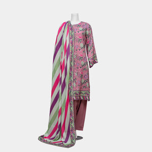Unstitched Viscose Lawn 3 Piece Suit Arrotti