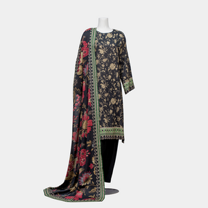 Unstitched Viscose Lawn 3 Piece Suit Arrotti