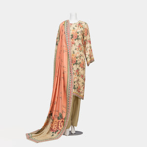 Unstitched Viscose Lawn 3 Piece Suit Arrotti