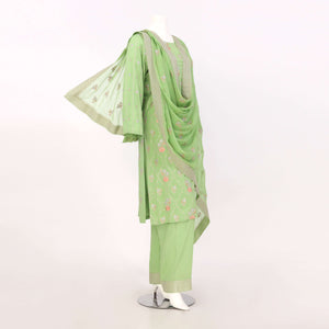 Unstitched Embroidered 3 Piece Suit Arrotti