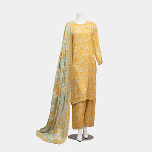 Unstitched Viscose Lawn 3 Piece Suit Arrotti