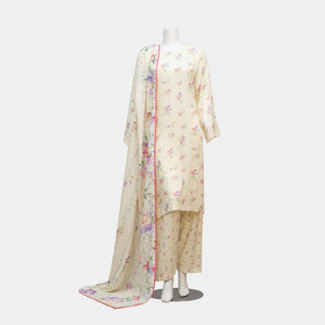 Unstitched Viscose Lawn 3 Piece Suit Arrotti
