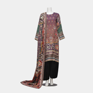 Unstitched Viscose Lawn 3 Piece Suit Arrotti