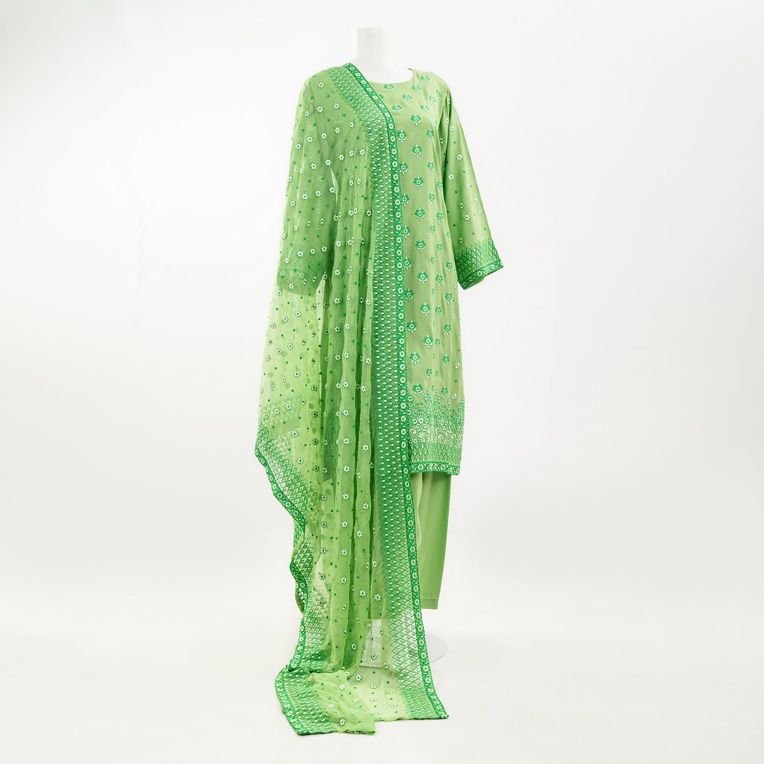 Pakistani Embroidered 3 Piece Suit