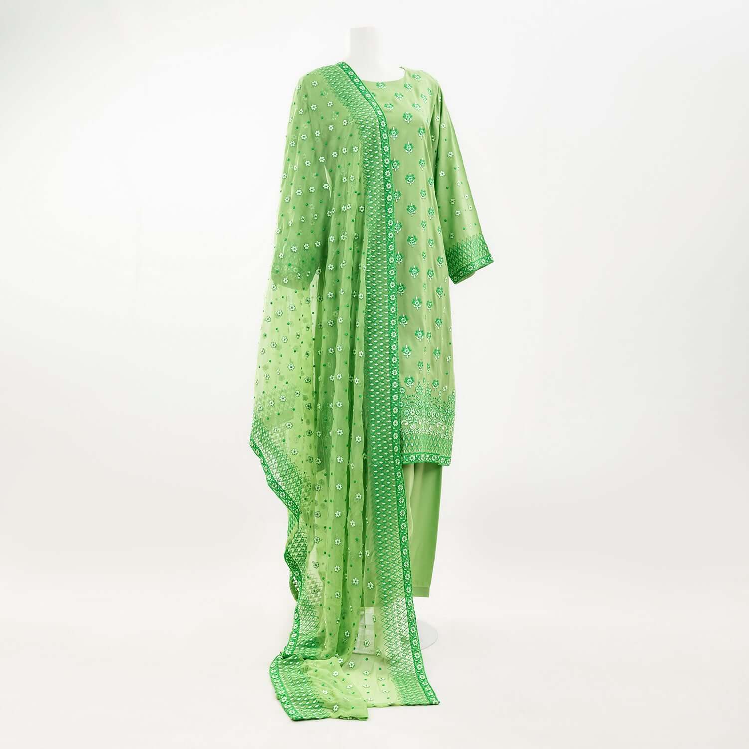 Pakistani Embroidered 3 Piece Suit
