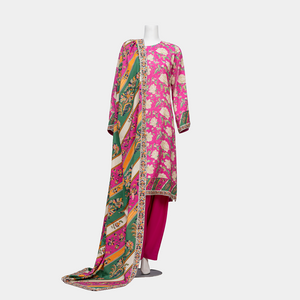 Unstitched Viscose Lawn 3 Piece Suit Arrotti