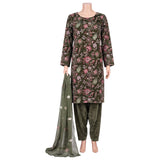 Unstitched Embroidered 3 Piece Suit